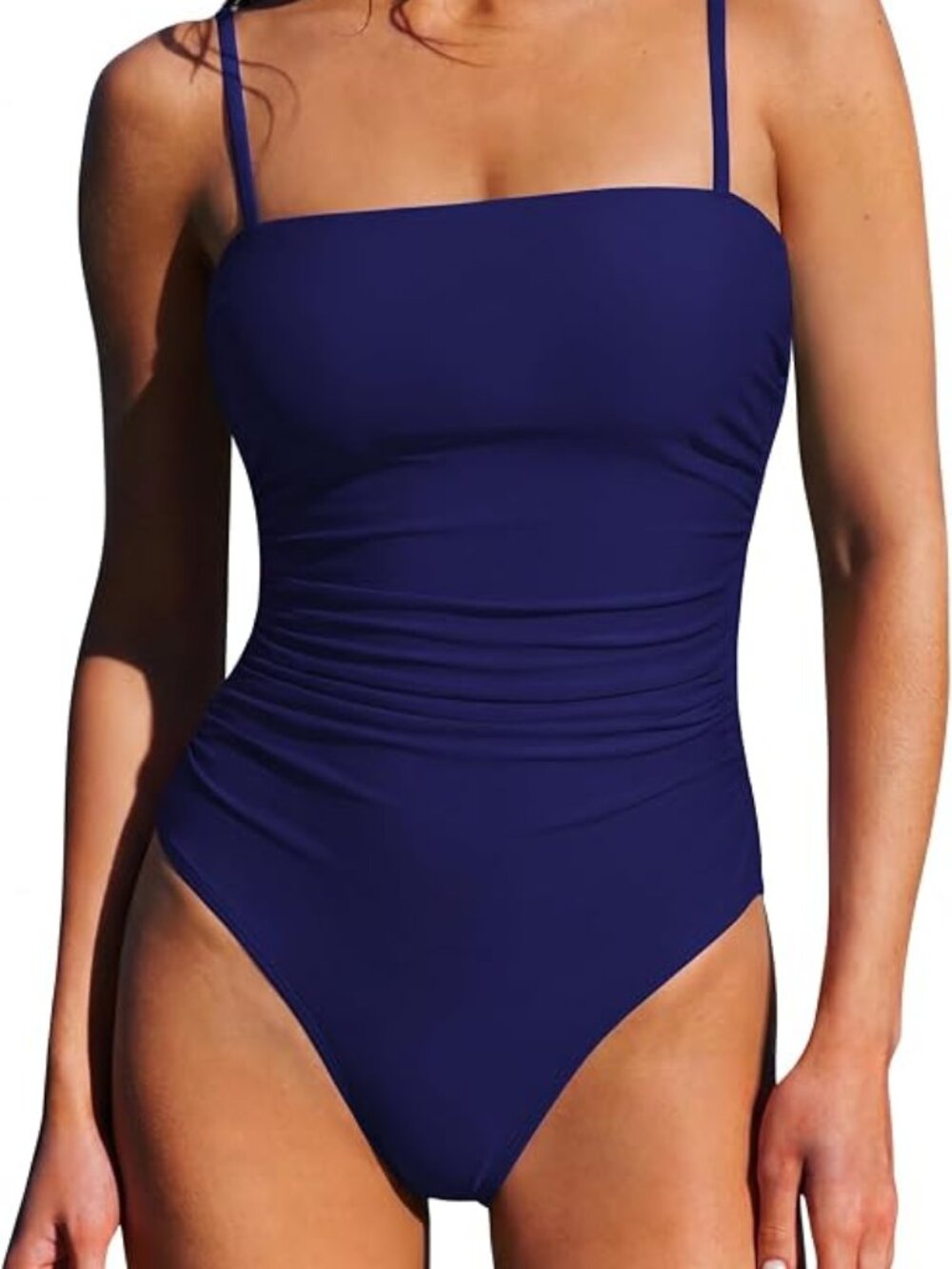 SUUKSESS One Piece Swimsuit Tummy Control Square Neck Bathing Suit L ( 12-14)